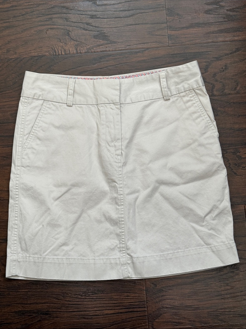 Vineyard Vines Off-White Cotton Mini Skirt